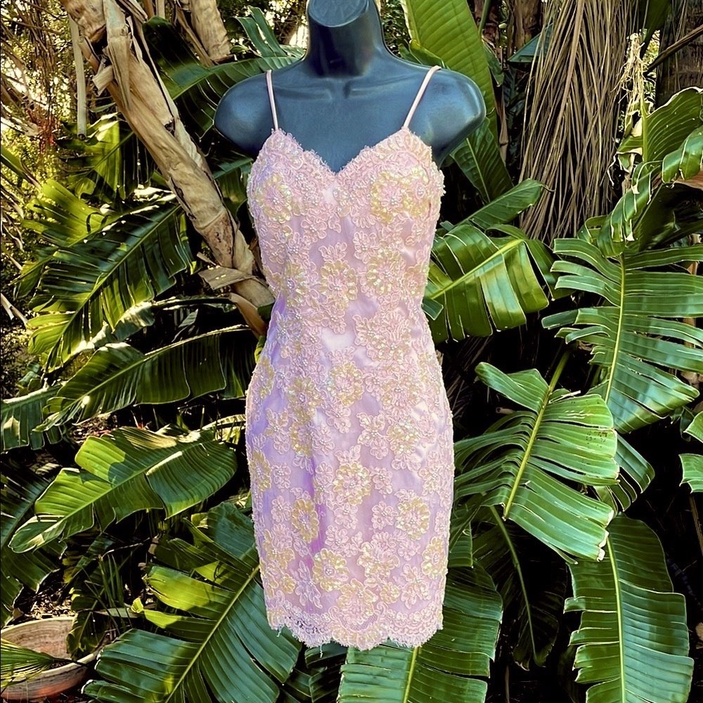 Beaded and seed pearl lace, dress with sweetheart neck neckline